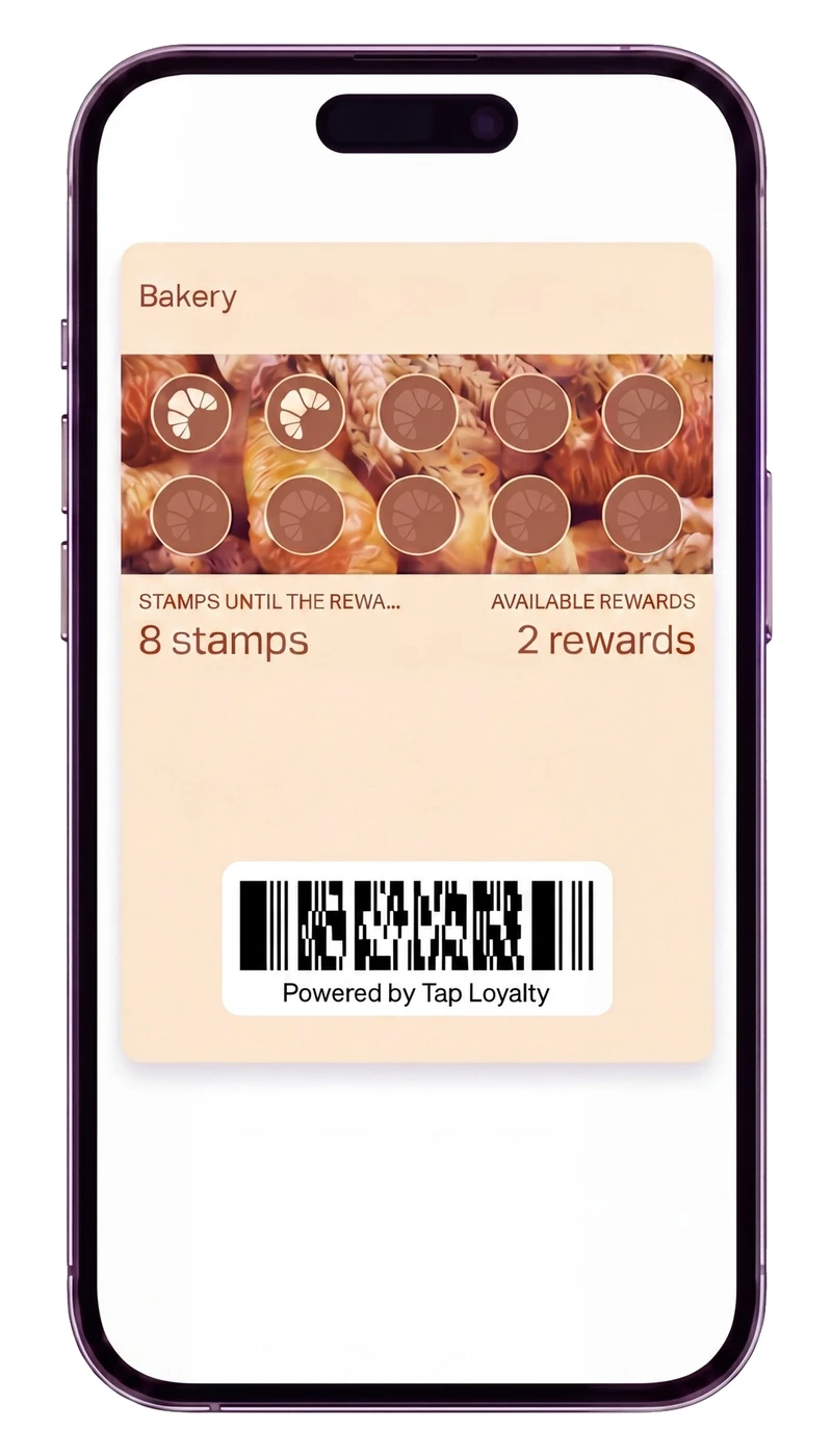 Digital stamp card in Apple Wallet for any business